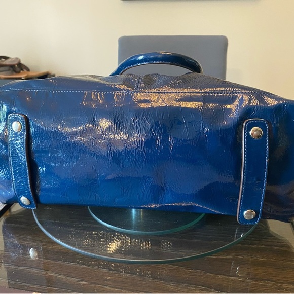 Coach Shiny Blue Women's Satchel - Picture 3 of 4